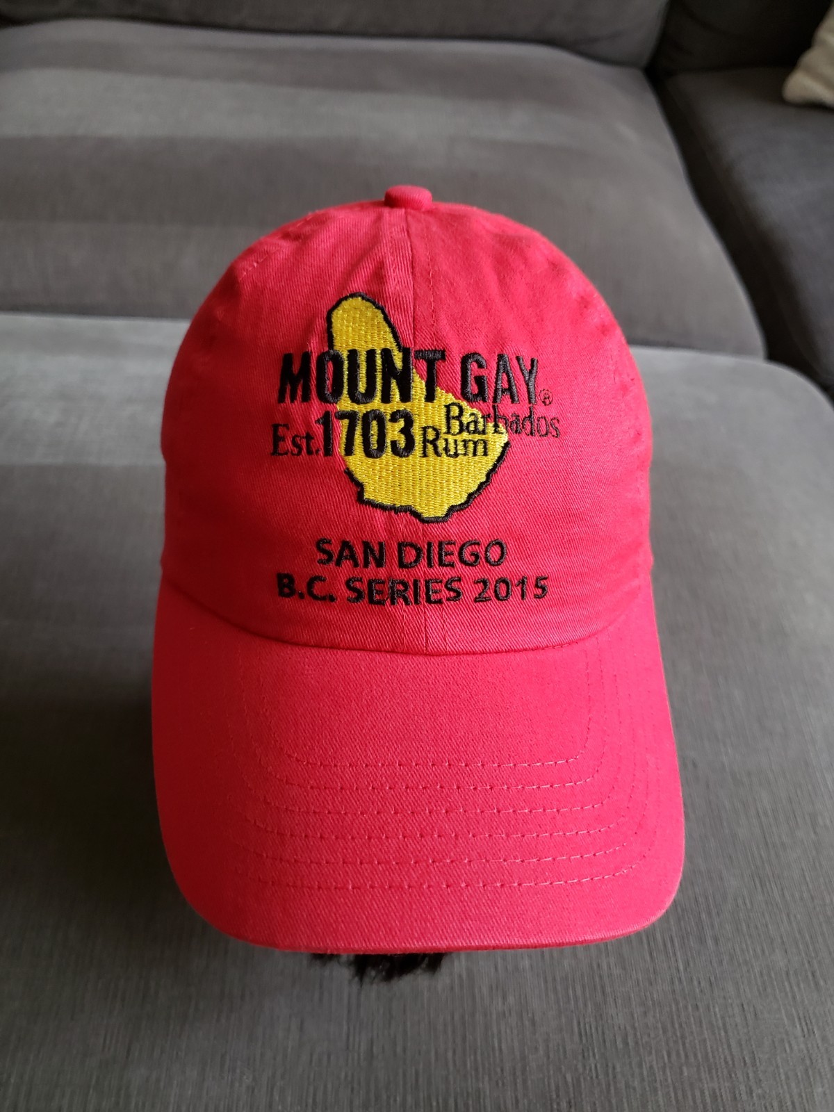 Mount Gay Barbados Rum Strapback Hat Cap San Diego B.C. Series 2015