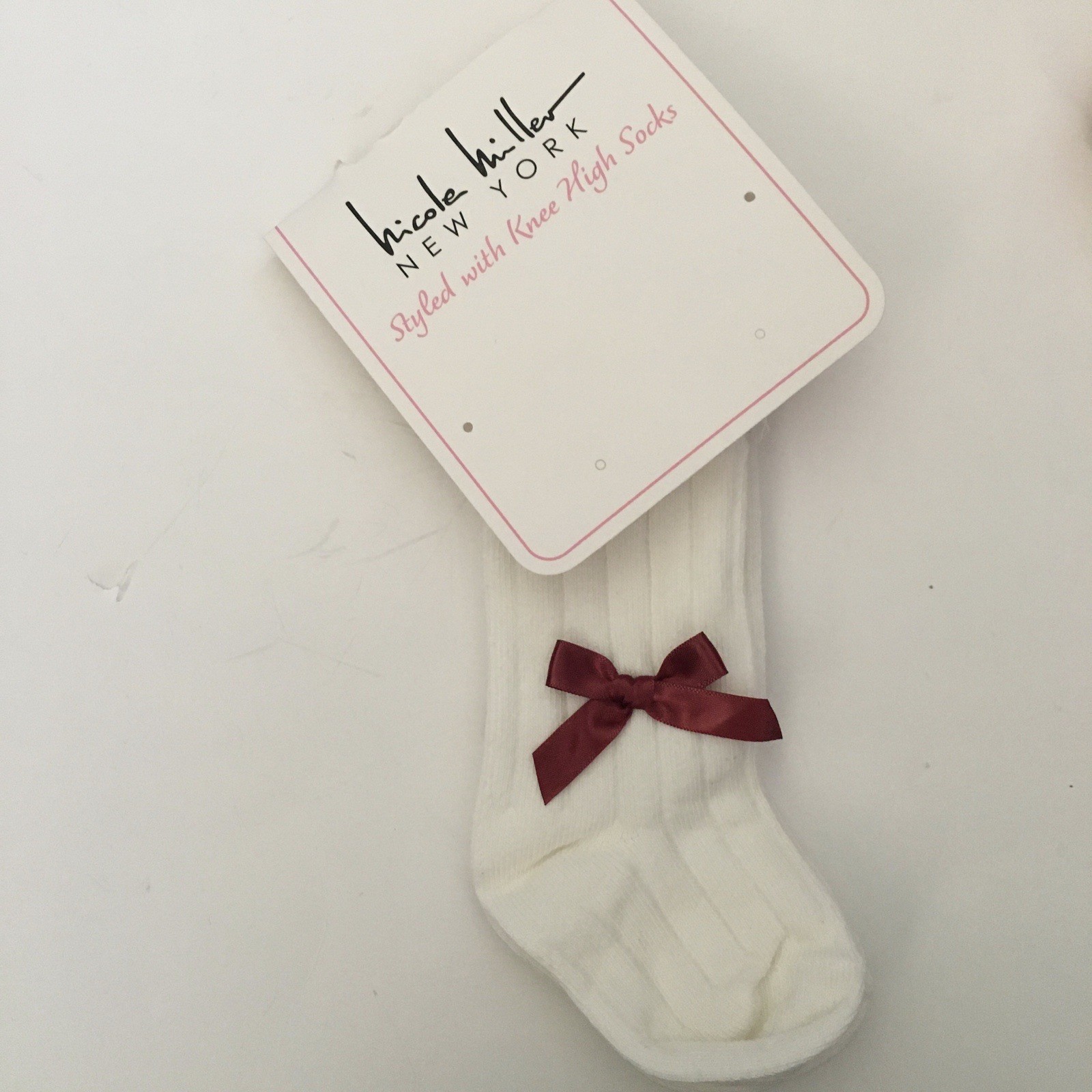 NEW Baby 6-9M Knit Cherry Sweater & Bloomers 3 pc Set Pink | Nicole Miller