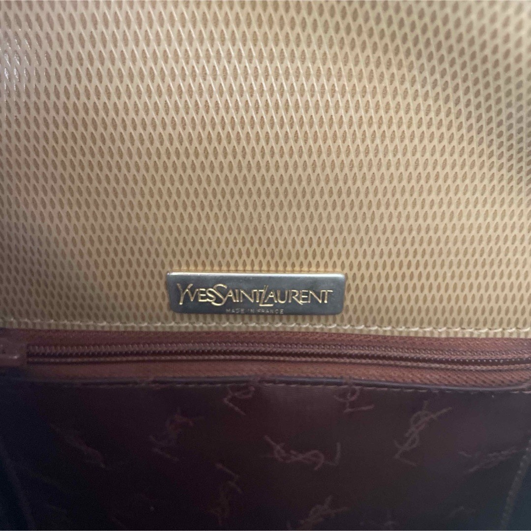 Yves Saint Laurent Vintage Shoulder Bag Beige Size: W:8.3 × H:7.9 in.