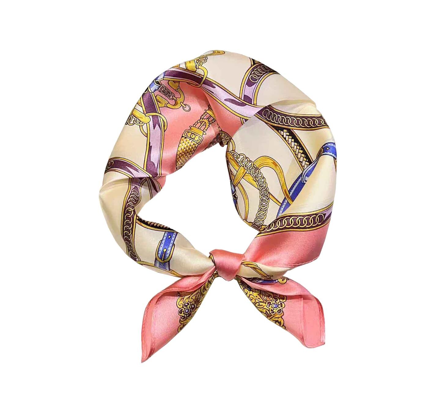 100% Mulberry Silk Neck Scarf 21″x21″ Small Square Scarfs for Women Gift Pack…