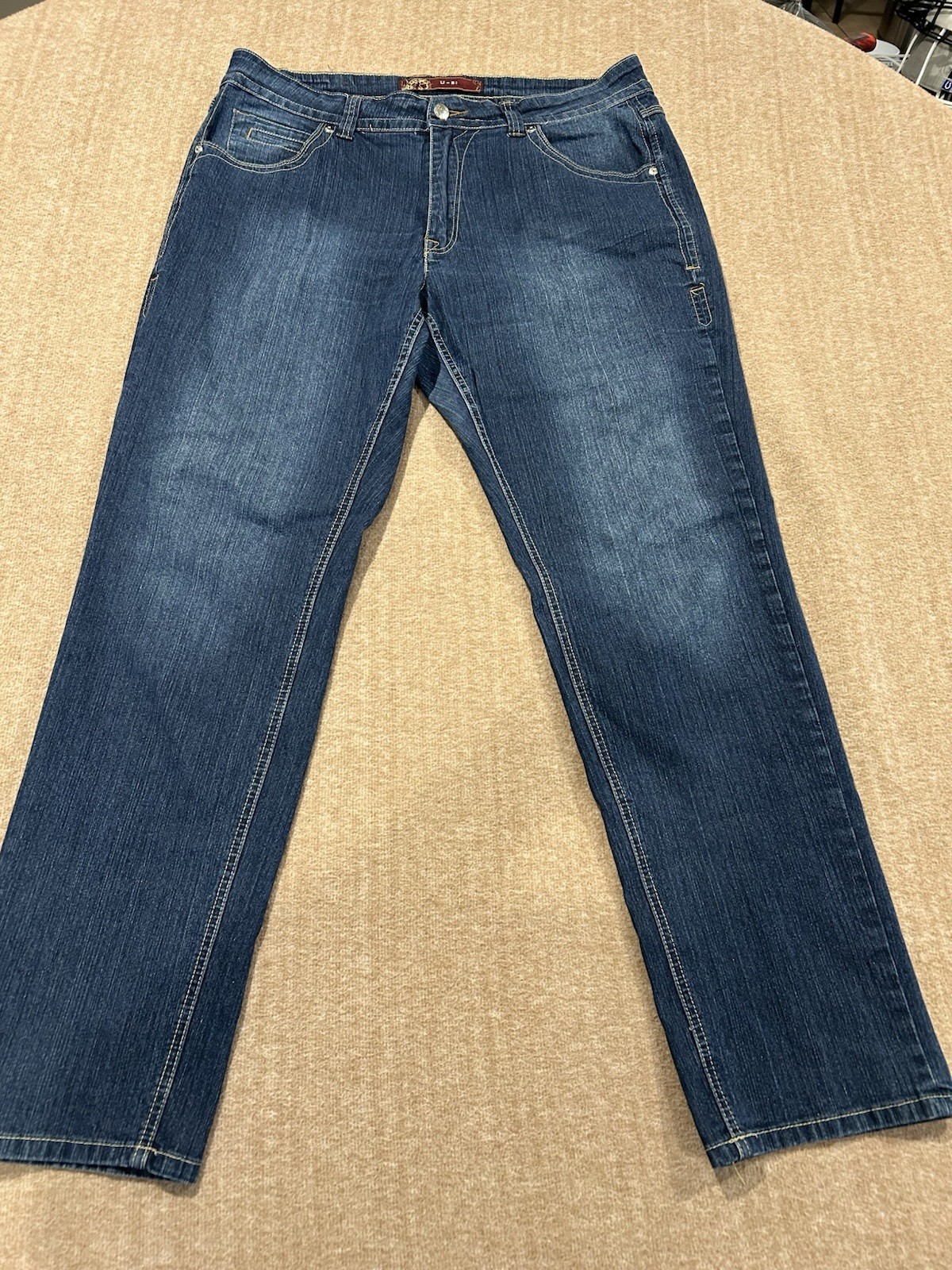 U-51 Jeans Studded Back Pocket Design Size 16