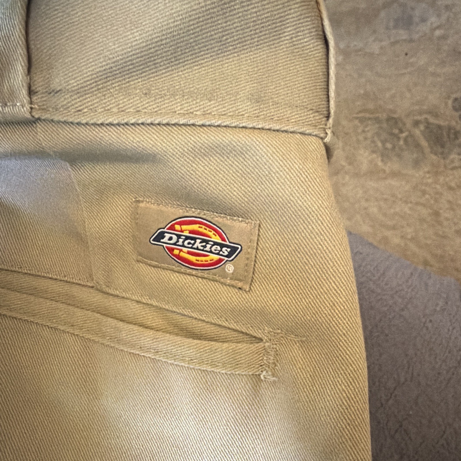 Dickies 874 Original Fit Work Pants Beige 34×30 Cotton/Poly Twill