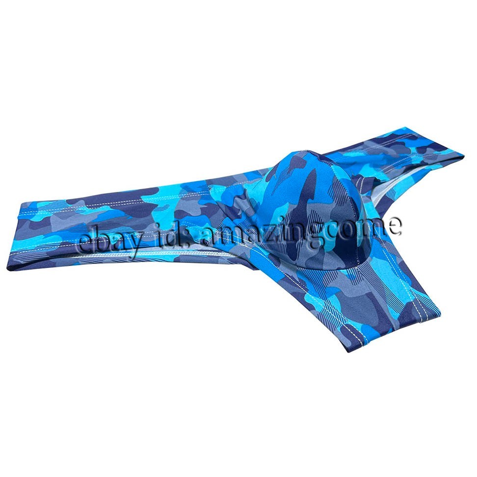 Men Printed Brazilian Bikini Underwear Enhance Bulge Pouch Mini Boxer Briefs