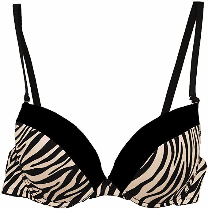 Bra Rampage Intimates Demi Tuxedo Zebra Max Push Up Plunge Underwire 500624