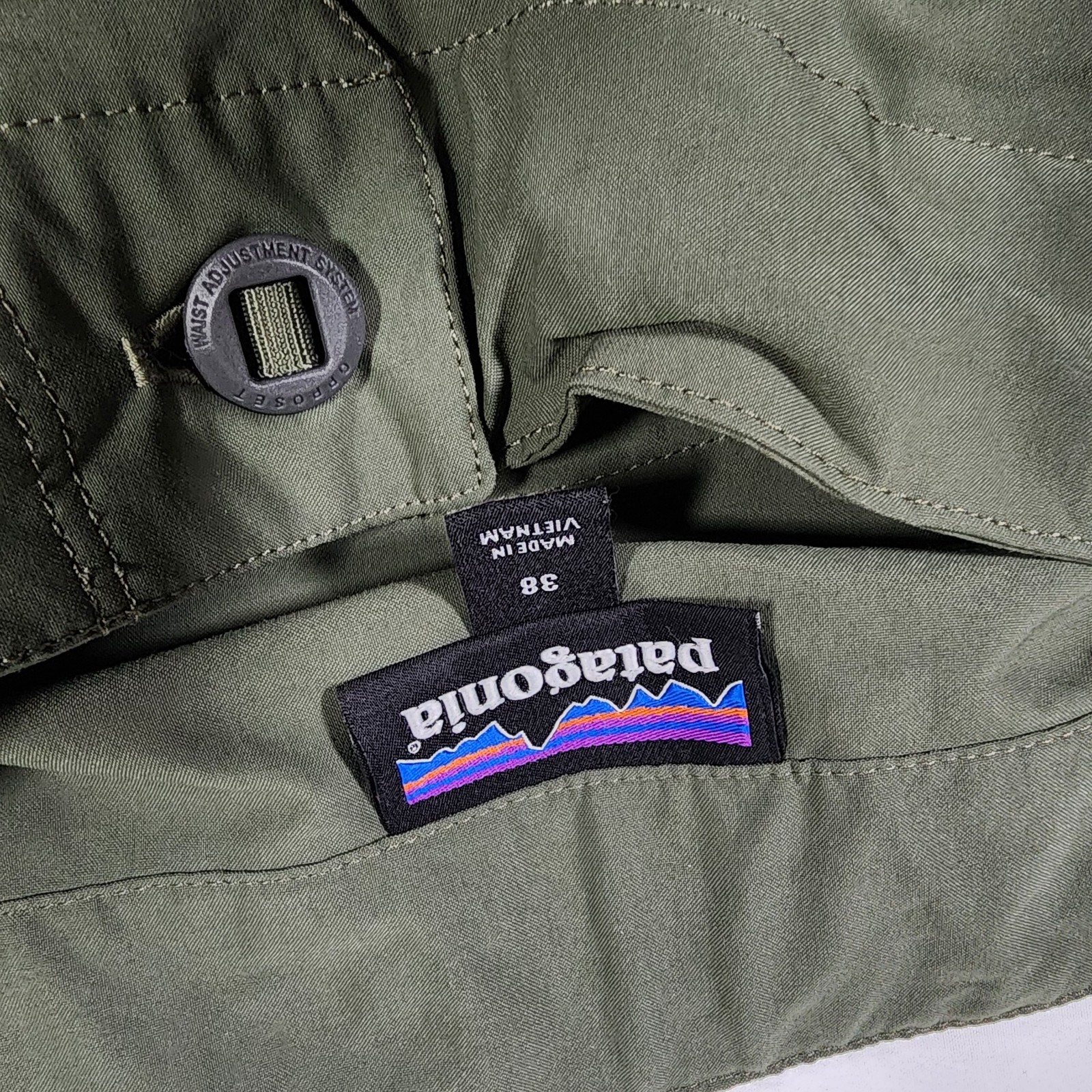 Patagonia RPS Rock Pants Men’s 38 Green Climbing Hiking Nylon Poly Zipper Pocket
