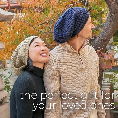 Oversized Winter Slouchy Knit Beanie – Mens Warm Fall Hat Womens One Size Black