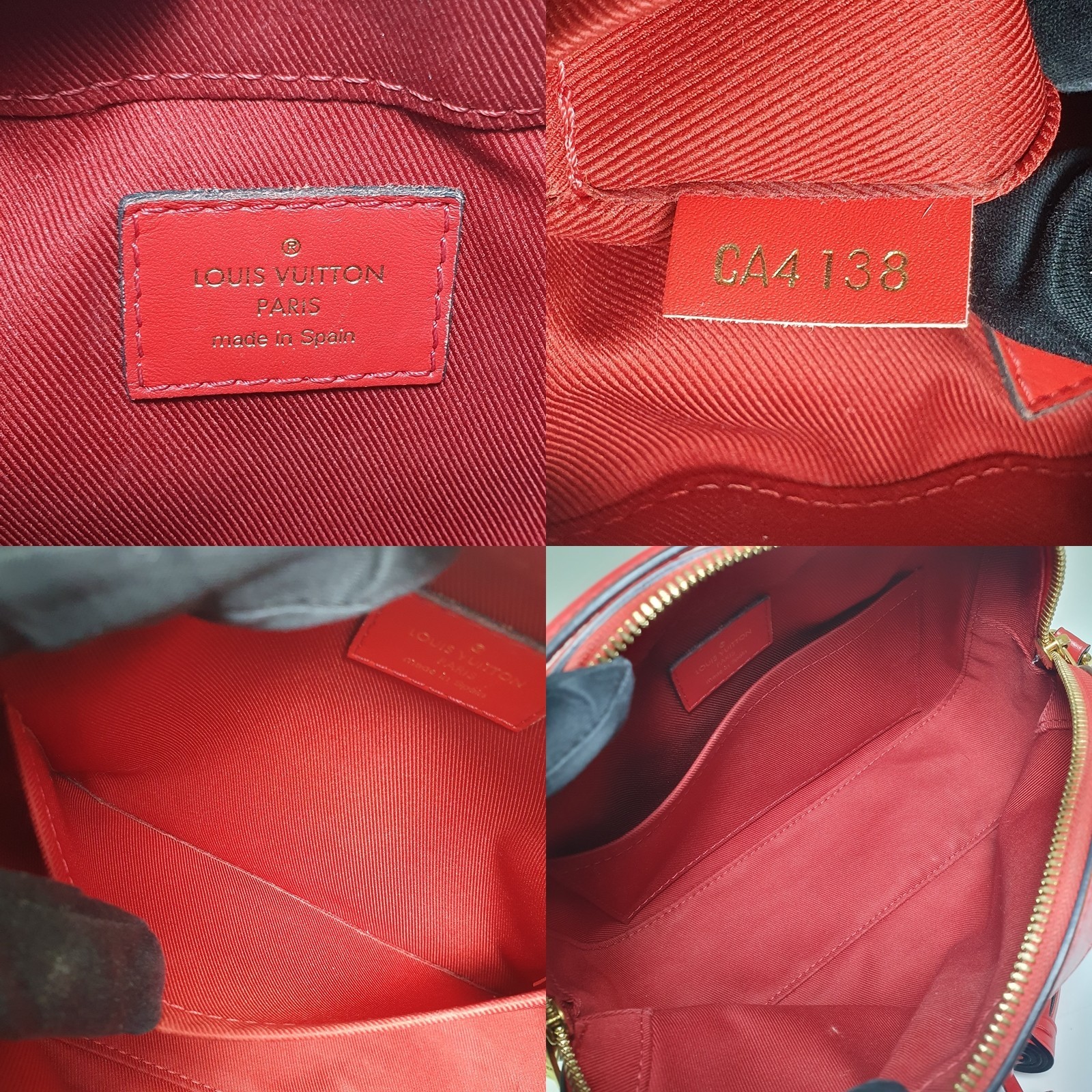 NO TARIFF Authentic Louis Vuitton Red Saintonge M43556 Strap of Other Bag CLA861
