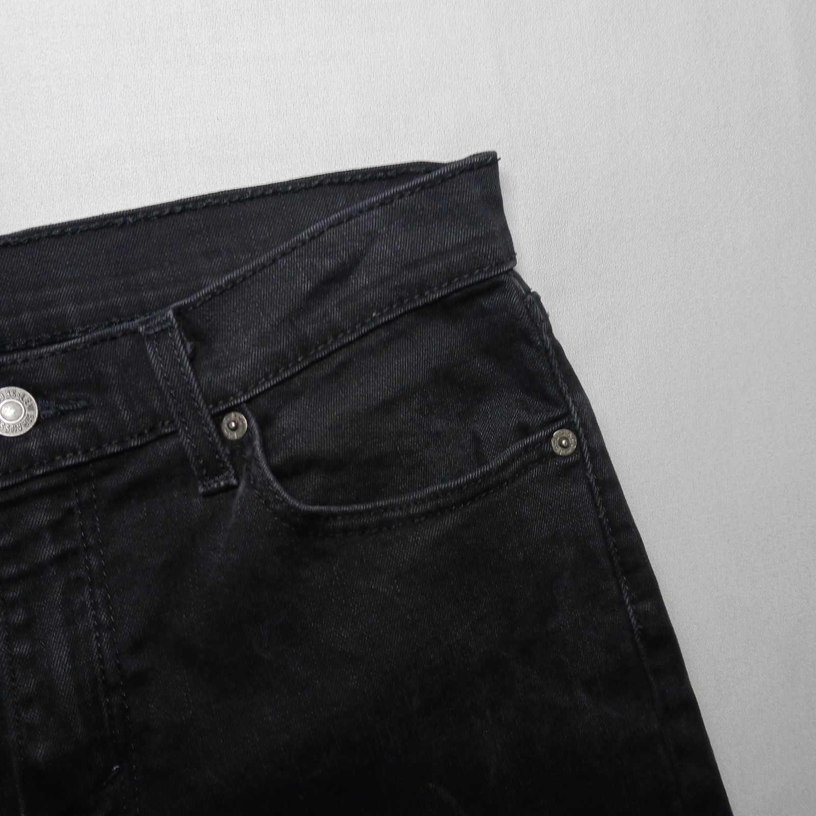 Levi’s 502 Mens Regular Tapered Fit Jeans 30X30 Black Wash Denim Stretch