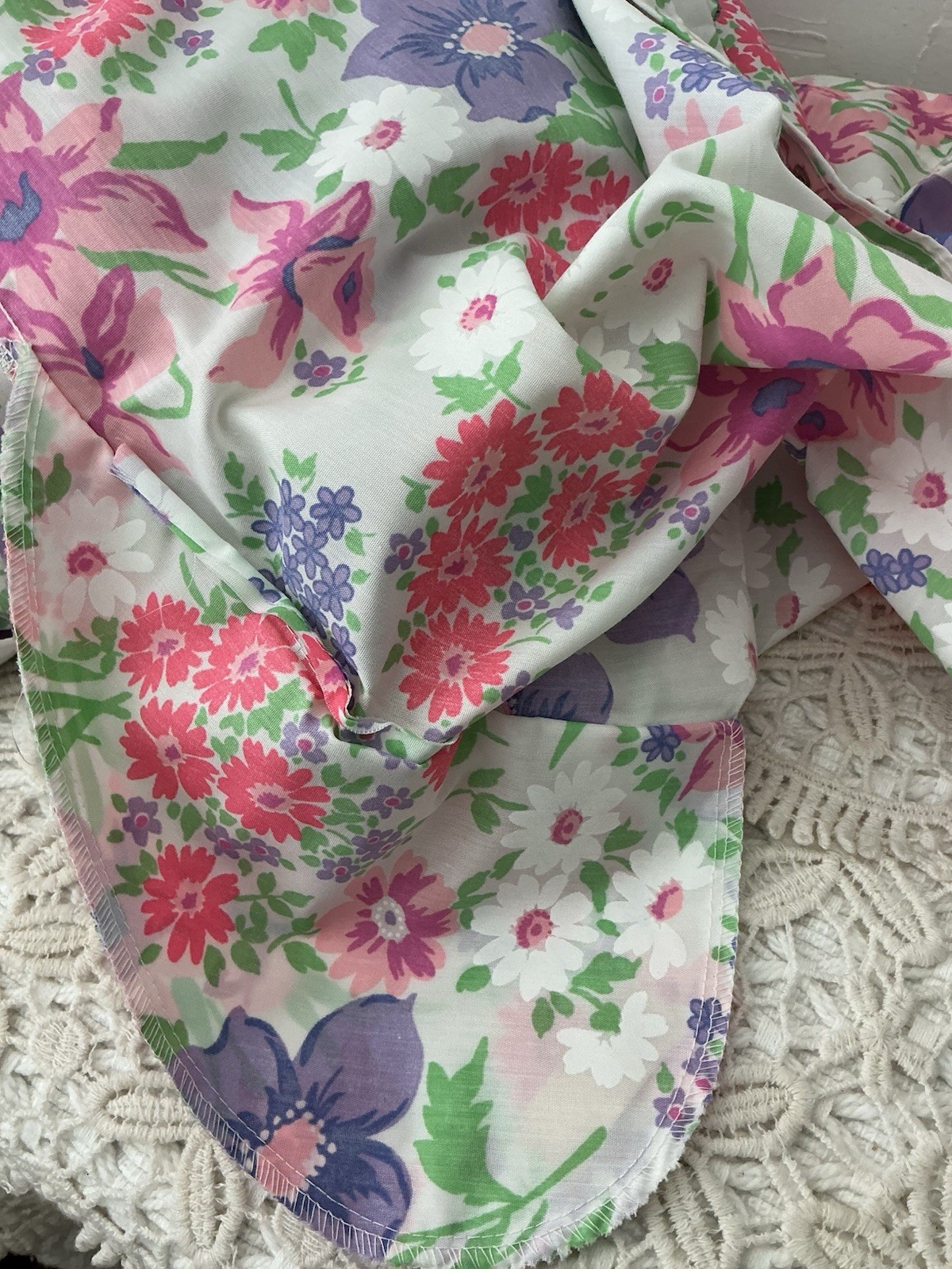 Models Coat VTG Robe Floral Ruffled Snaps Size 14 USA Never Used Authentic NWOT