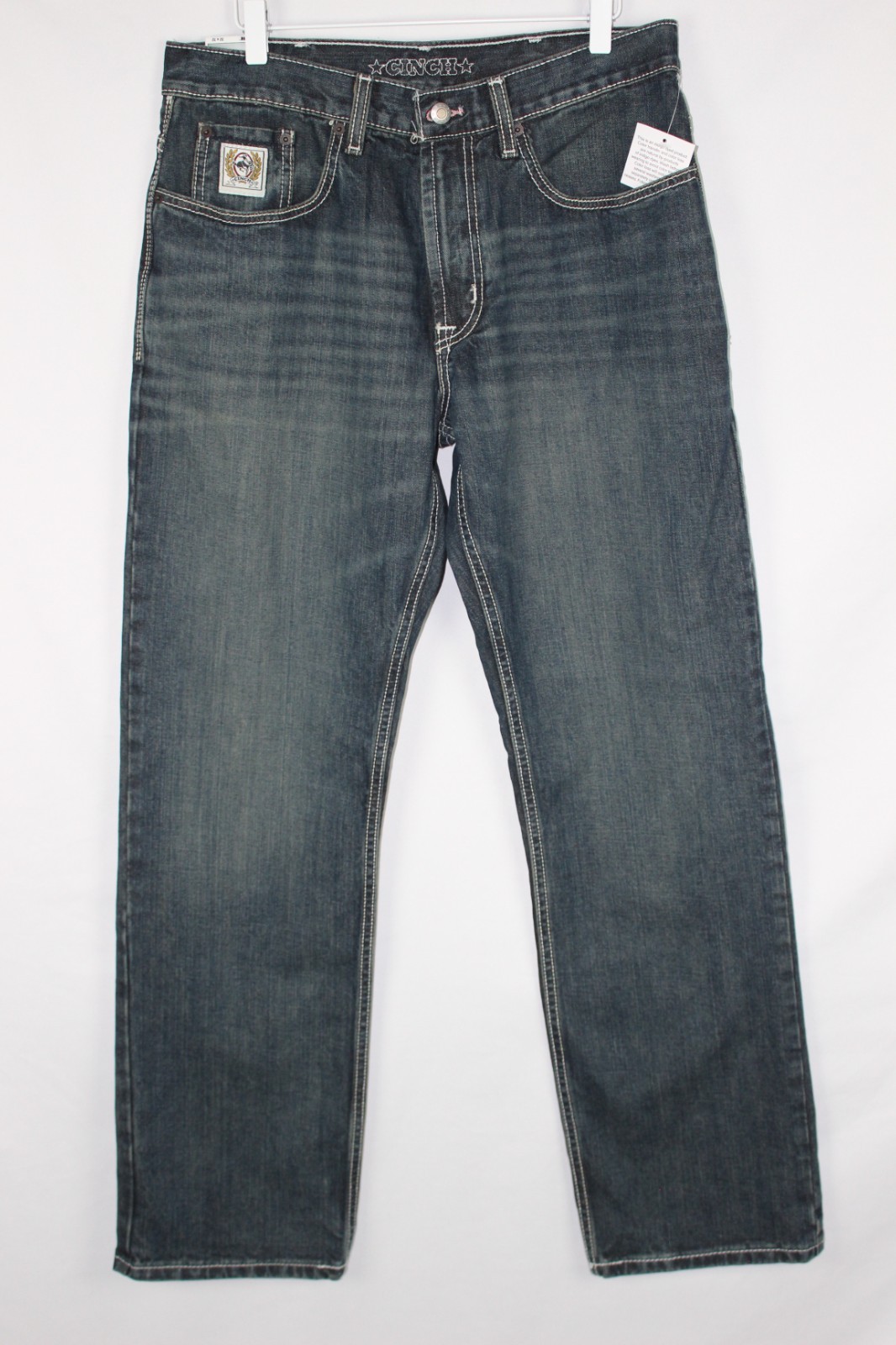 Cinch Jeans Men’s White Label Relaxed Straight Leg Dark Blue Wash MB92834019