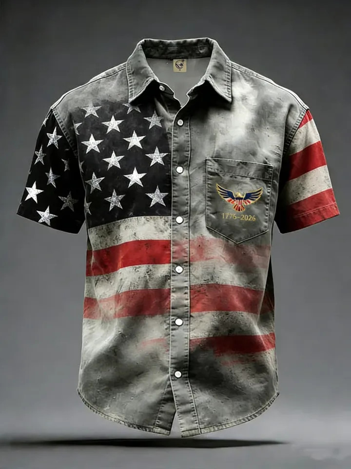 America USA 250th Anniversary Independence Patriotic Hawaiian Shirt