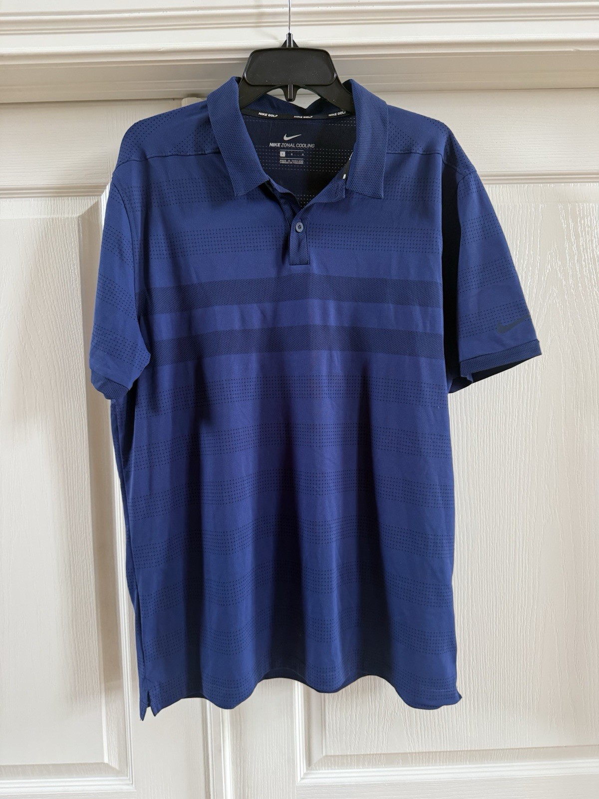 Men’s Nike Zonal Cooling Golf Polo Shirt Blue Size Large