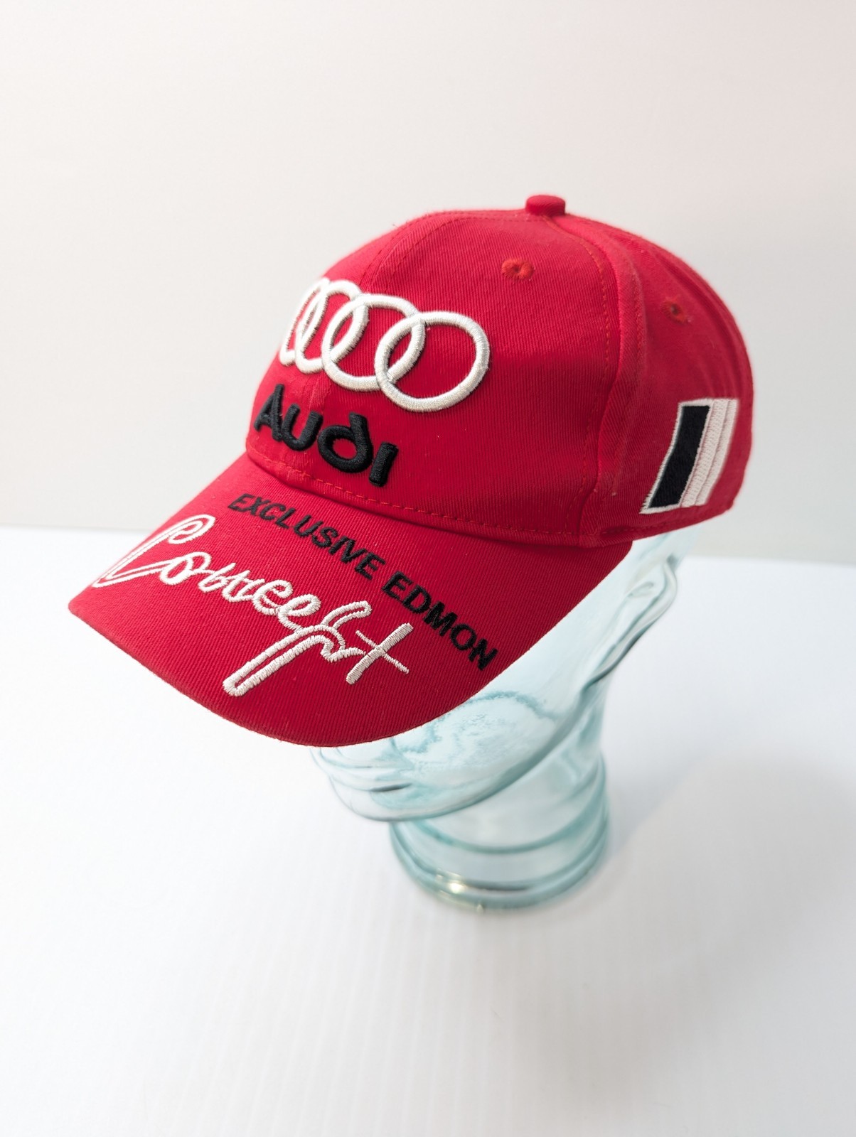 Genuine Audi Hat Exclusive Edmon Concept Adjustable Red Cap Buckle Strap Back