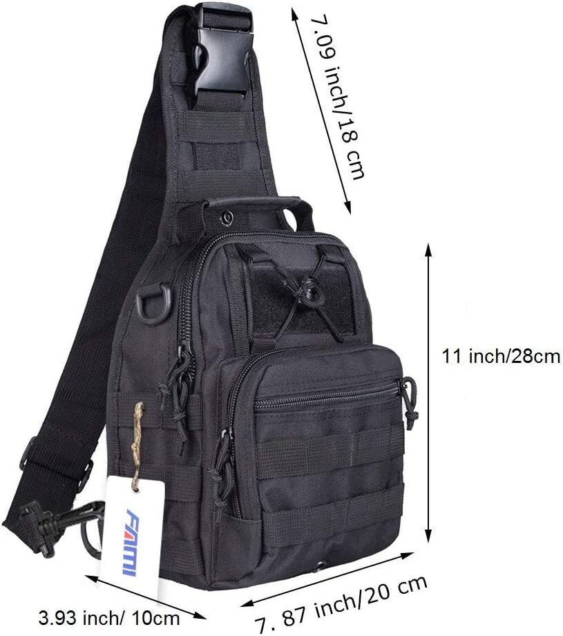 Outdoor Tactical Sling Bag Military MOLLE Crossbody Pack Chest Shoulder Backpack