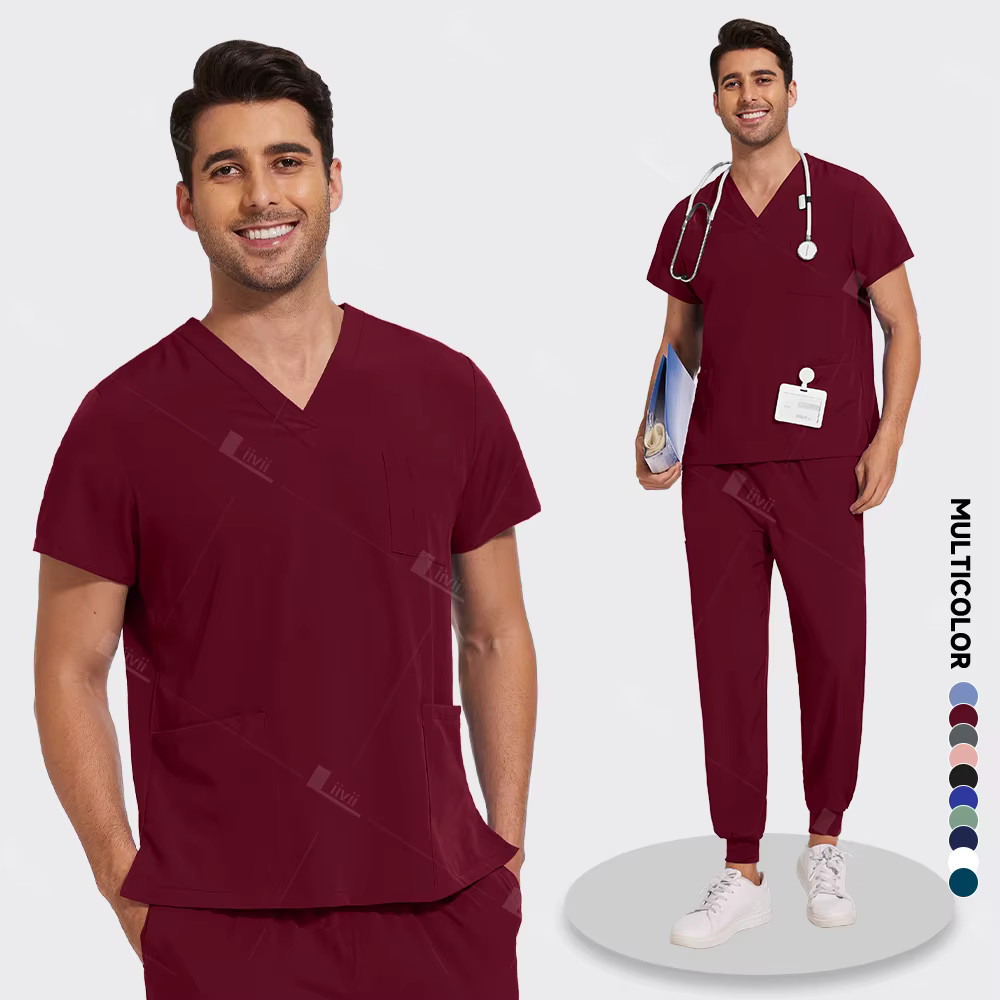 Lightweight Anti-Wrinkle Surgical Uniform Nurse Scrub Set for Women & Men Gift