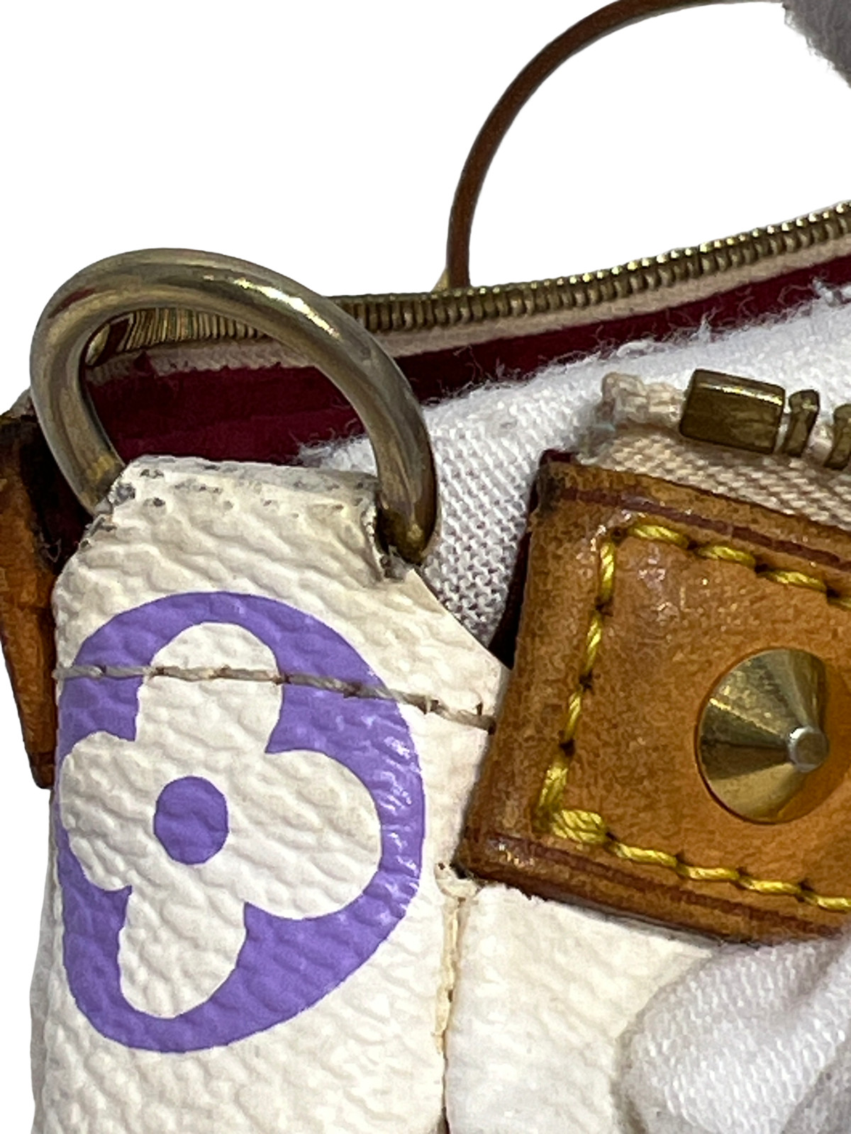 Louis Vuitton Monogram Multicolor Pochette Accessoires White Used