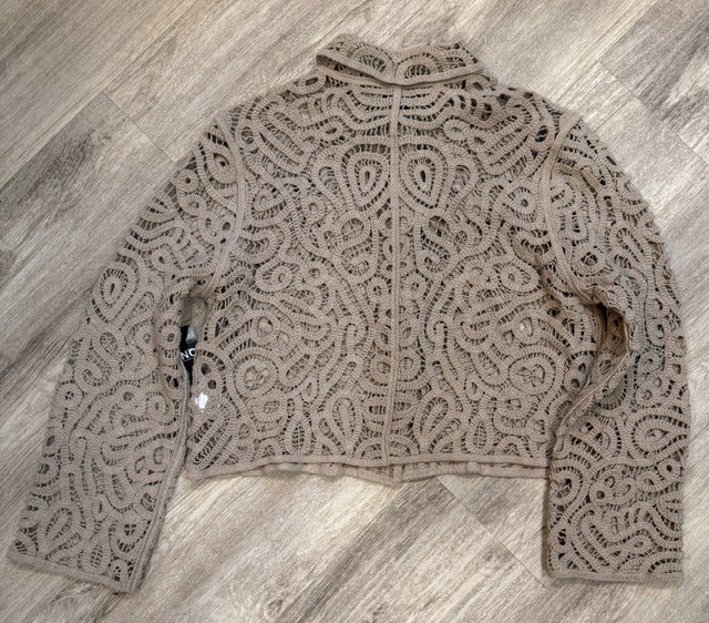 I.N.C. International Concepts Collared Crochet Sweater Jacket XL BRAND NEW!