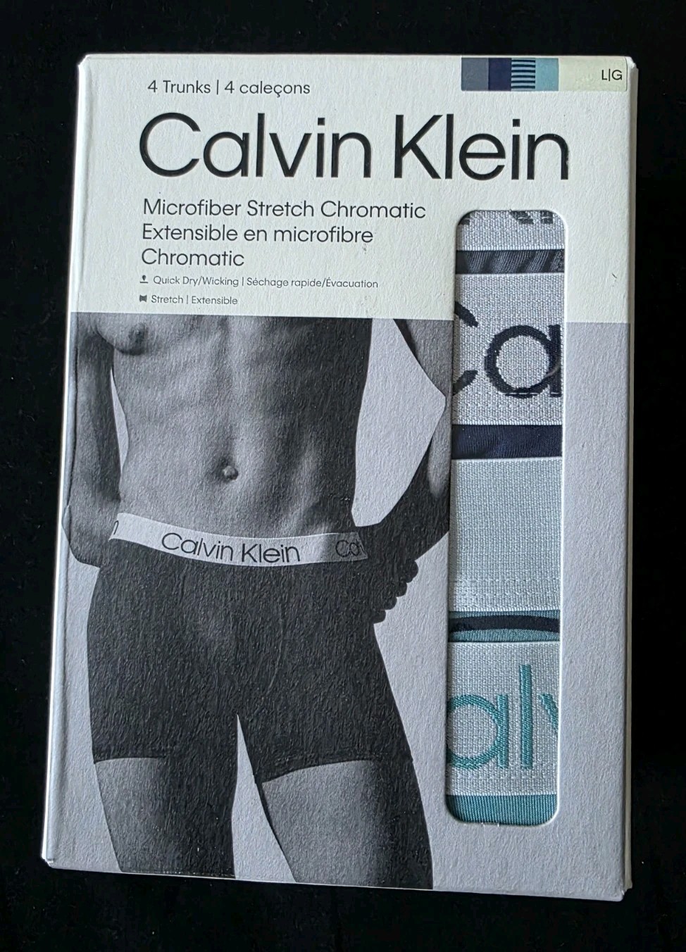 CALVIN KLEIN MICROFIBER STRETCH 4-PACK TRUNKS MENS UNDERWEAR #NP27420-NWT