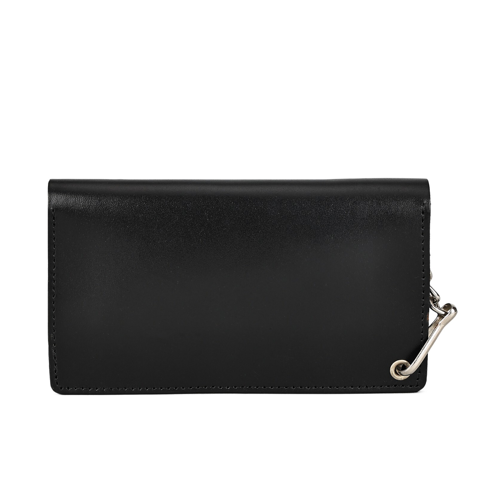 Leatherboss Leather Men Large Eagle Wallet with Chain Biker Trucker, Black