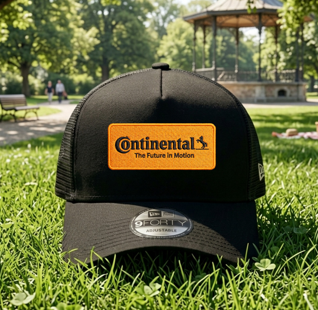 Continental Embroidered Trucker Hat Mesh Snapback Tire Mechanic Work Cap