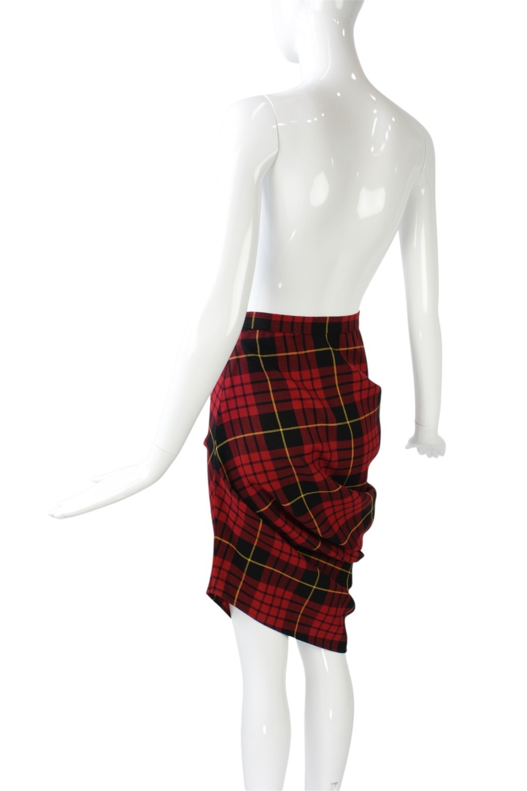 ALEXANDER MCQUREEN JOAN 1998 TARTAN ASYMMETRICAL ENSEMBLE!