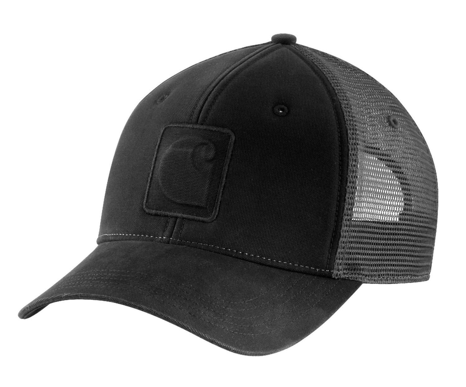 *SALE* Carhartt Canvas LOGO C Trucker Mesh Hat Adjustable Black Gray