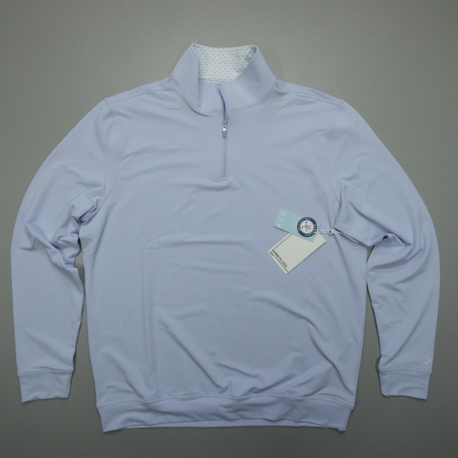 Kenneth Cole Golf Performance 1/4 Zip Pullover Stretch Wicking Baby Lavender