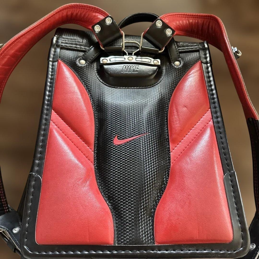 Randoseru Japanese School Bag Kid’s Backpack NiKE Dark Black Red Japan #01