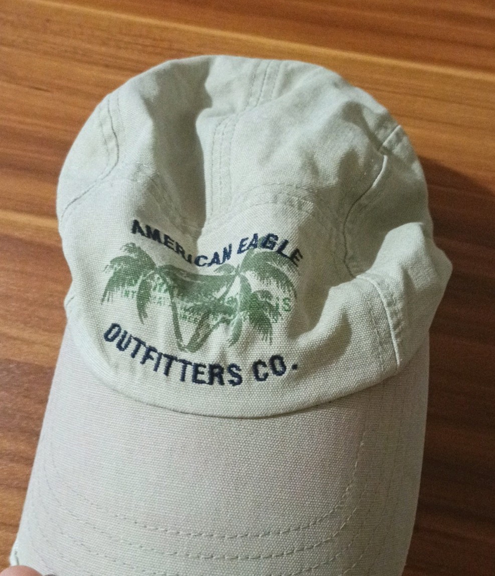 Vtg American Eagle Outfitters Palm Tree Dad Hat Distressed Made in Taiwan Y2K