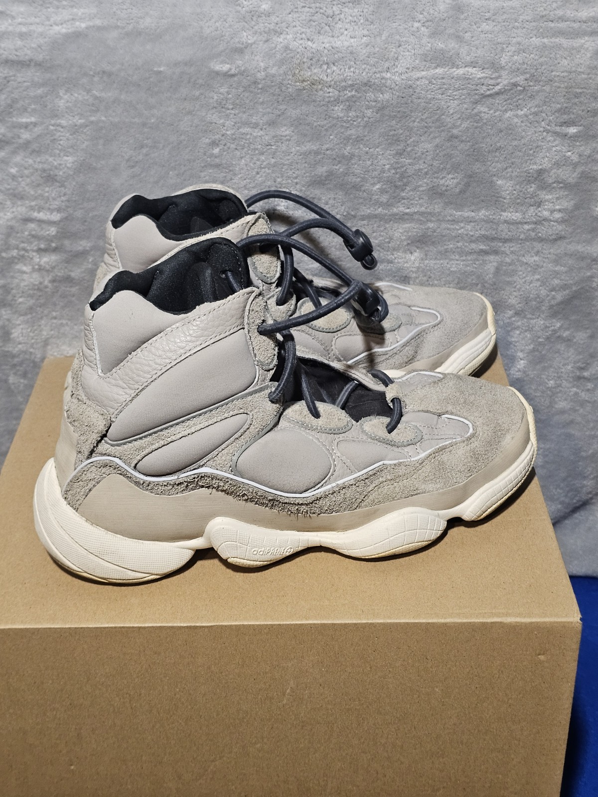 Adidas Yeezy 500 High Mist Stone GV7775 Size 9 Beige Taupe With Box