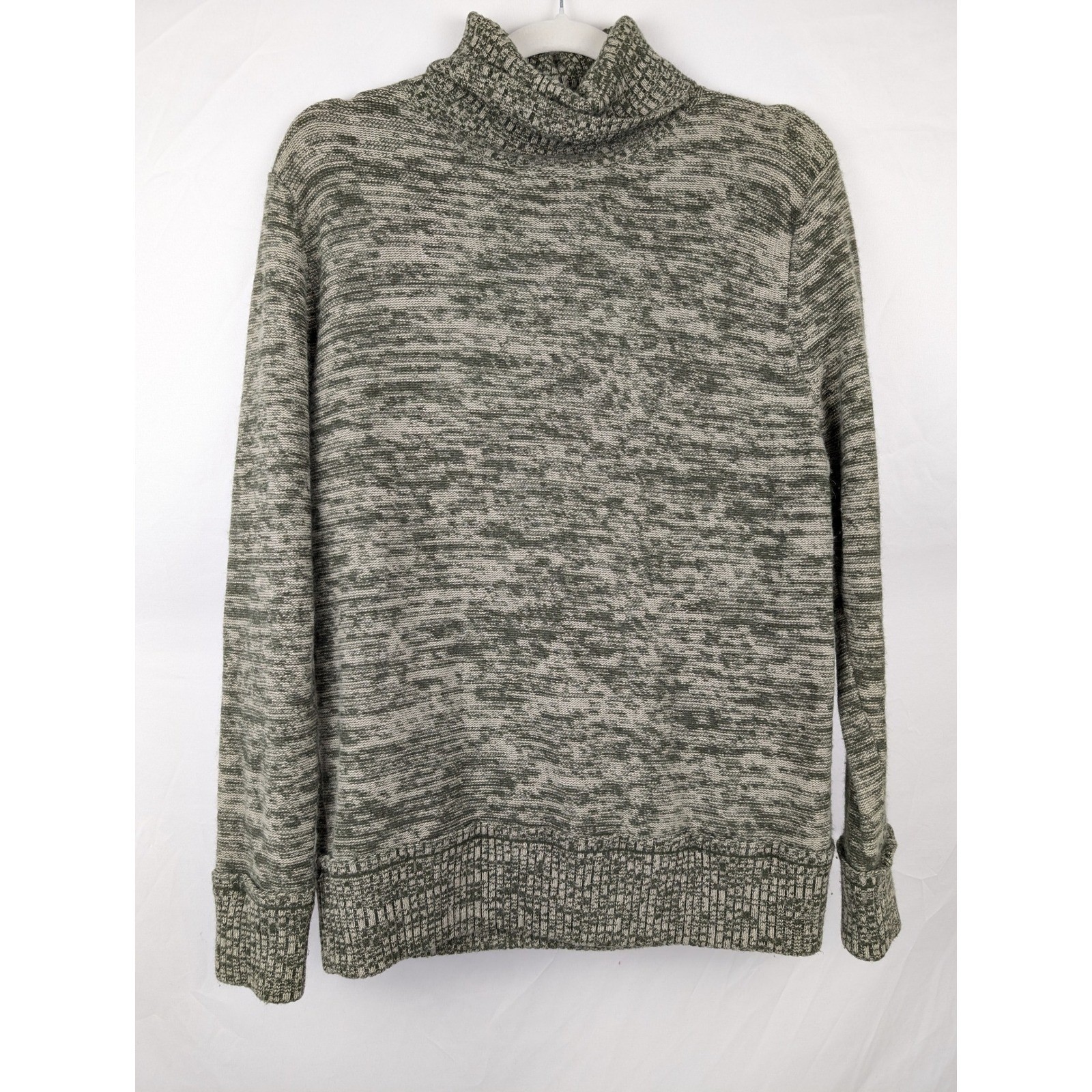 Cashmere Silk Angora Turtleneck Sweater Size M Green Cottagecore Luxury Apre Ski