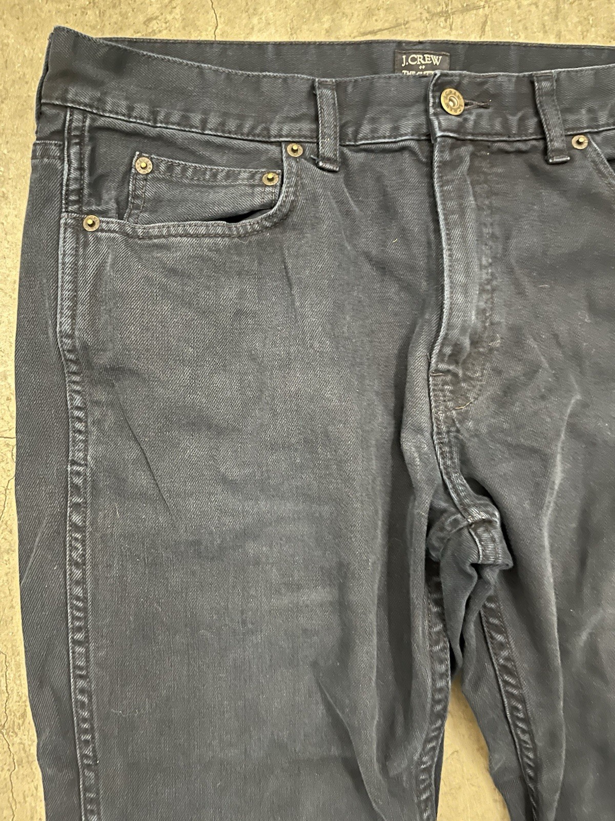 J Crew The Sutton Pants Men 34×30 Blue Herringbone Smart Casual Office City