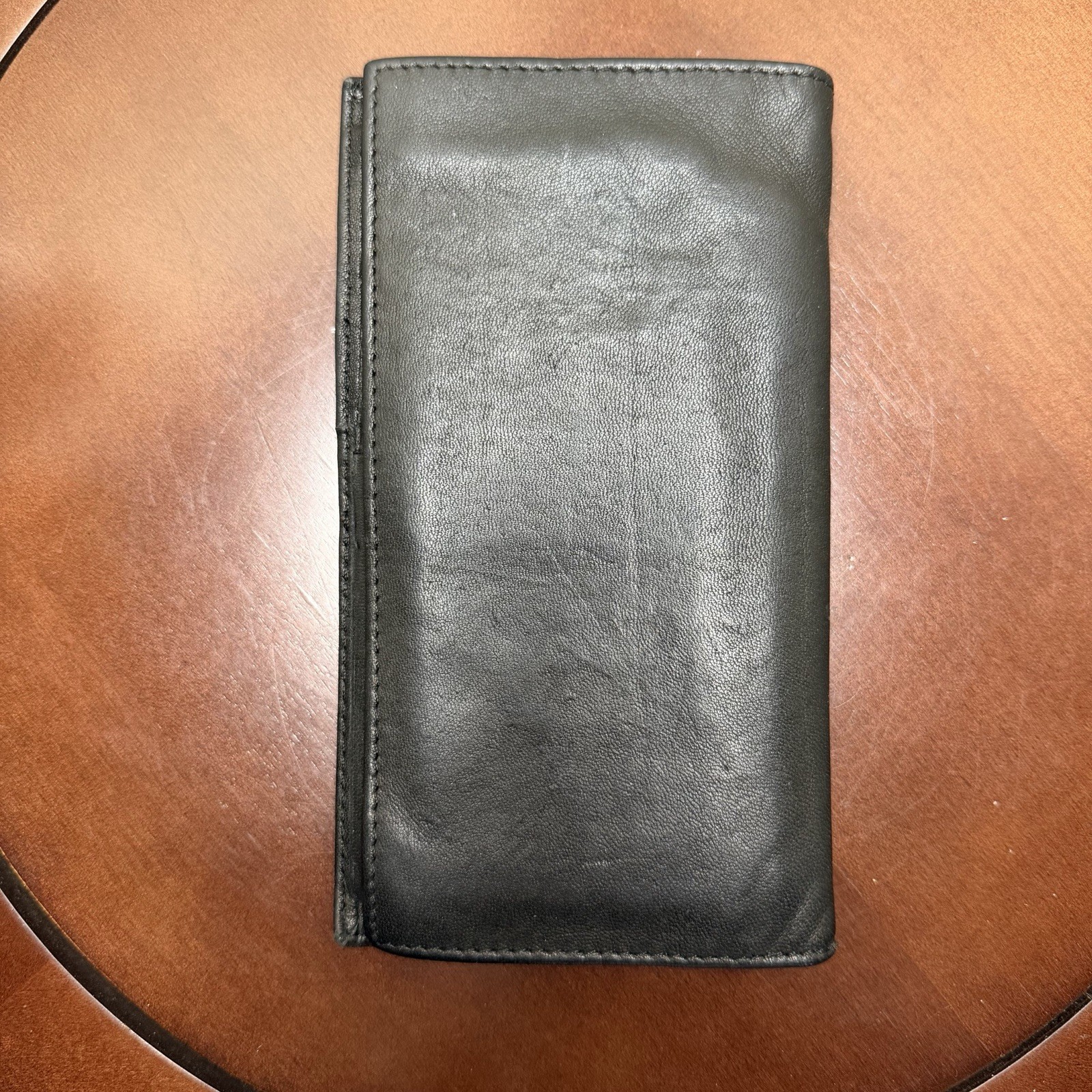 Rolfs Black Bifold Soft Leather Wallet Unisex 6.75″ x 3.75″ Exterior ID Pocket
