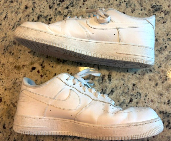 Nike Air Force 1 Triple White Leather Low Top 315122-111, Size 15.0/EUR 49.5