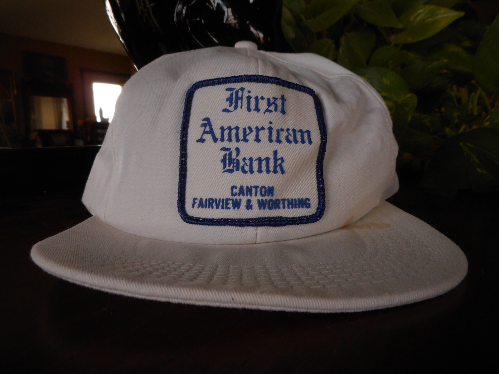 South Dakota Canton Fairview Worthing First American Bank Hat Vintage Snapback