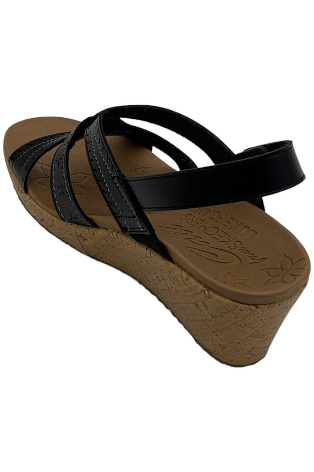 Skechers Beverlee Singback Vegan Wedges Black