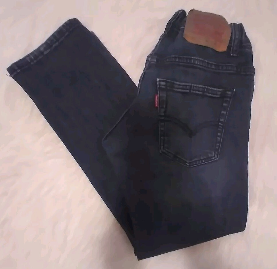 Levis 511 Slim Boy Size 8 Reg W24xL22 Stretch Waist Ripped Knee Style Jeans
