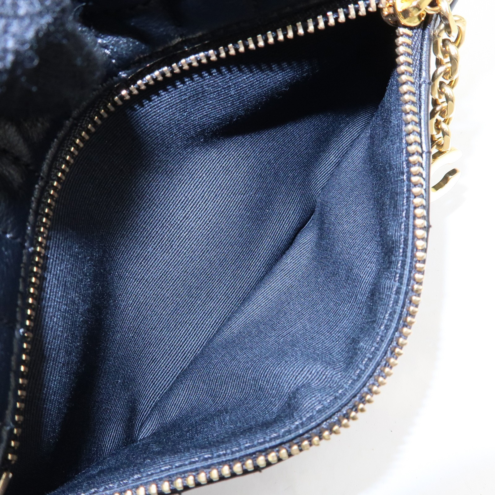CELINE C Charm Leather Shoulder Bag Crossbody Bag Camera Bag Black Auth Used F/S