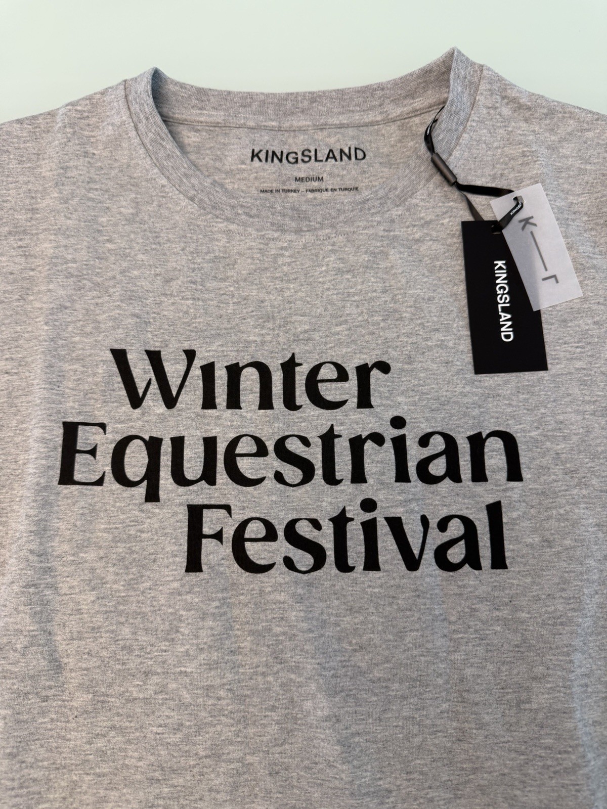 Kingsland Winter Equestrian Festival Pullover Sweatshirt Grey Crewneck Women’s M