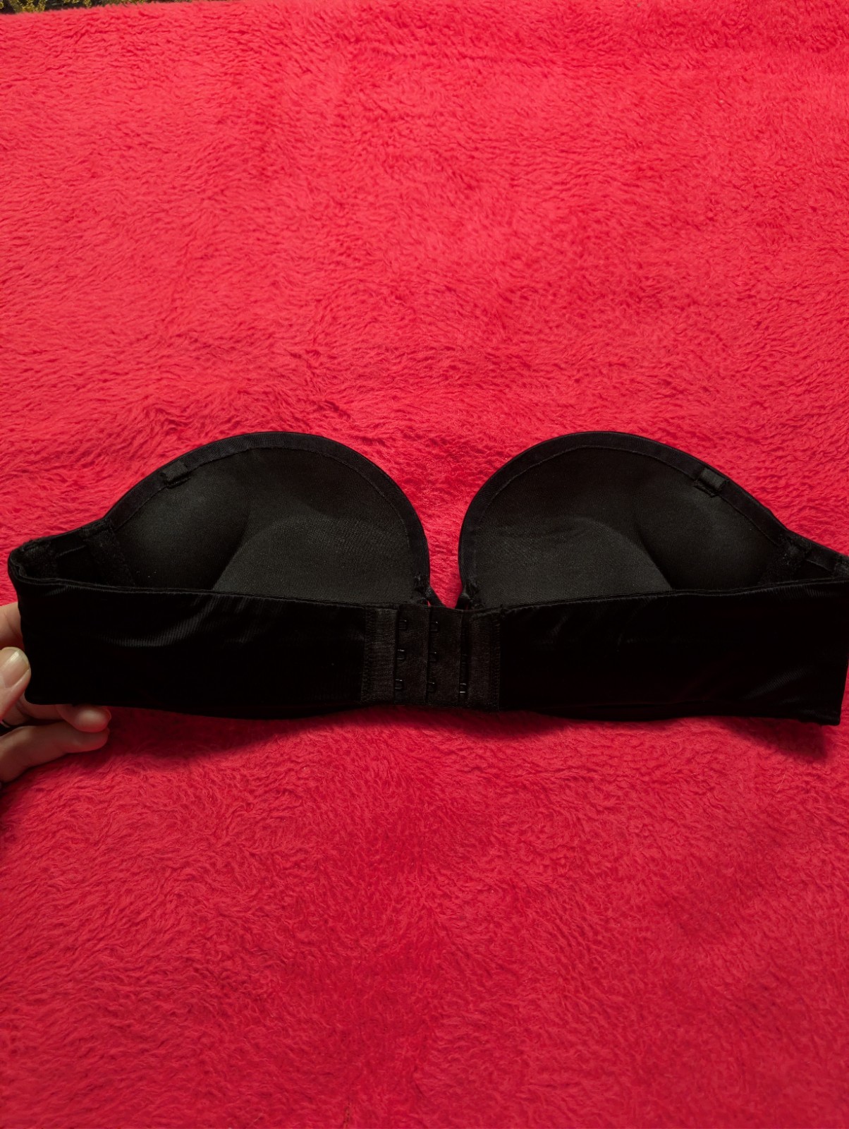 Victoria Secret Miraculous Strapless Push Up Bra 34A Black Add 2 Cup Sizes Multi