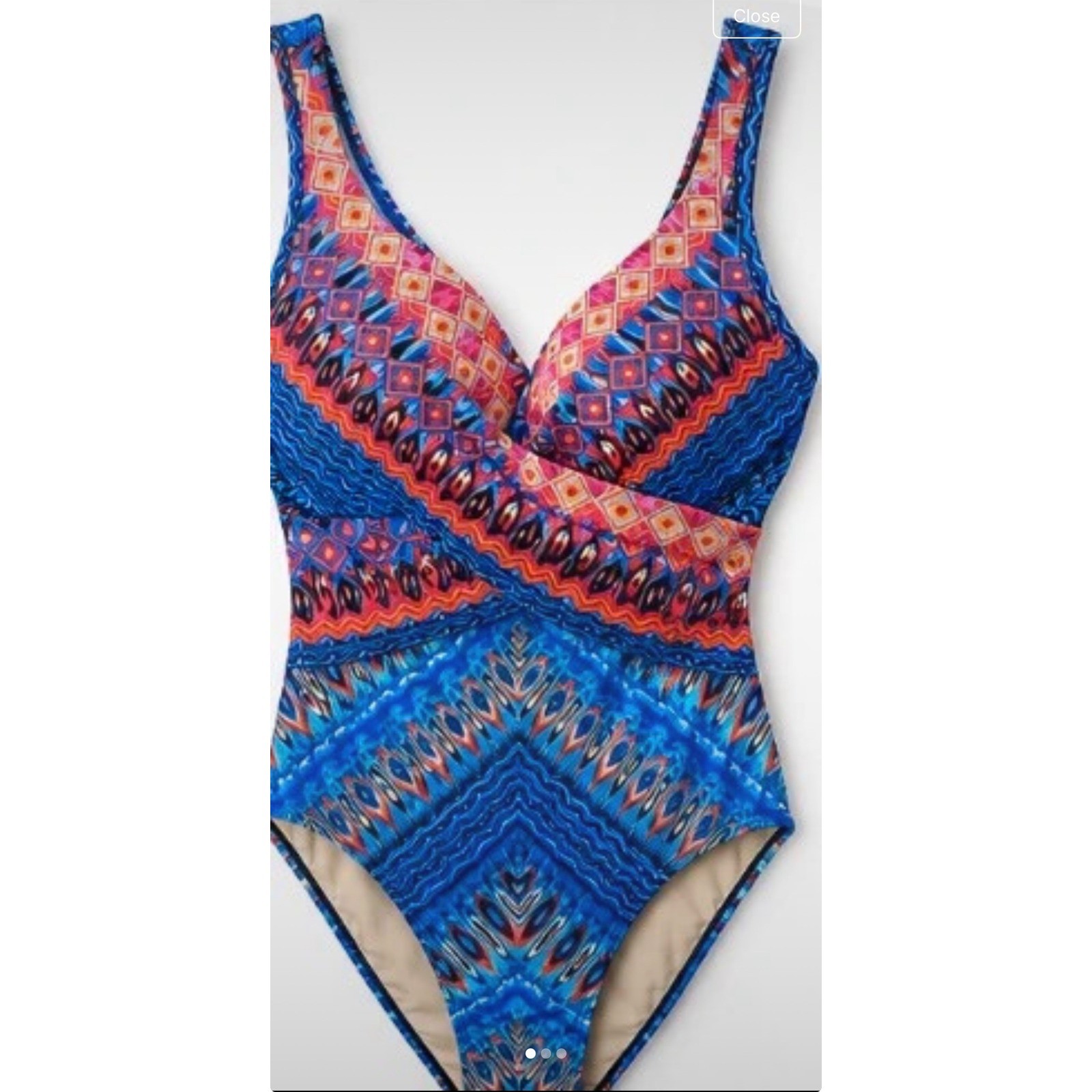 Miraclesuit Criss Cross Escape Swimsuit Geometric One Piece Tummy Control 14