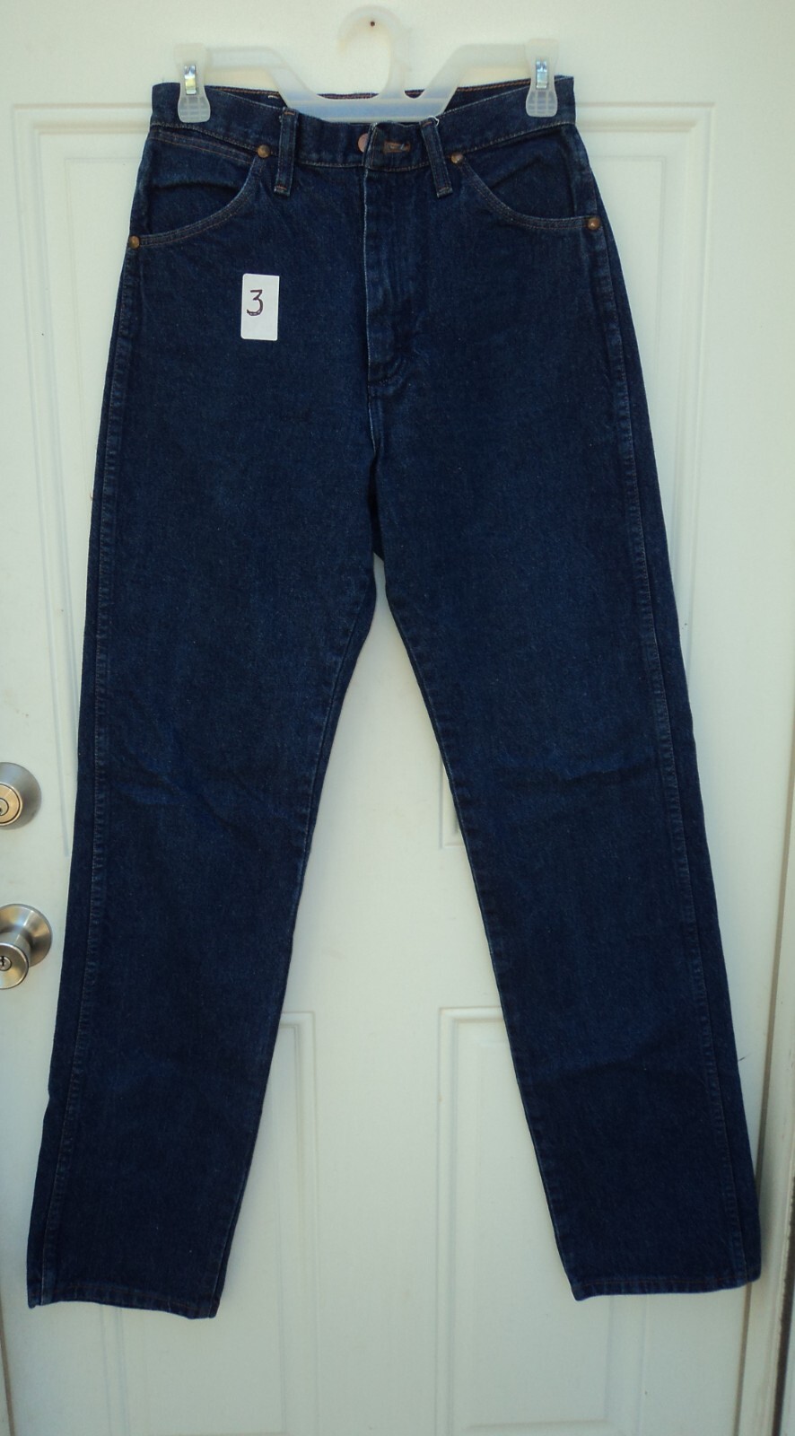 VINTAGE WOMENS WRANGLER PRO RODEO COWBOY CUT JEANS 13MWZG 7×34 #3