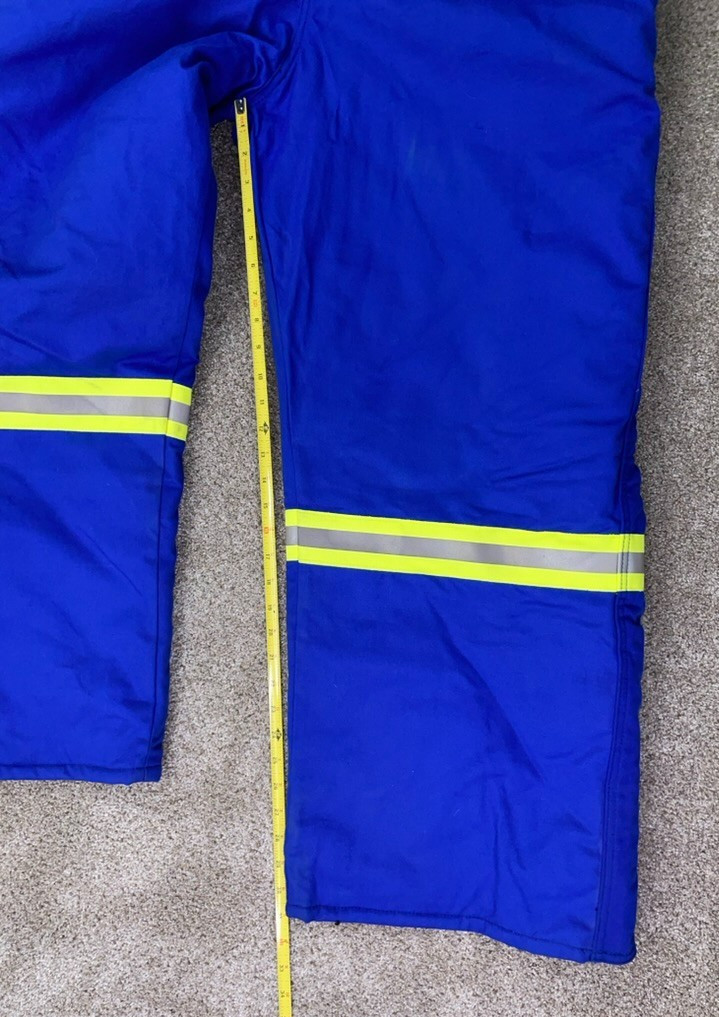 MCR Safety FR Men’s XXXXL 4XL Blue Insulated Arctic Survival Bib Coverall HRC 3