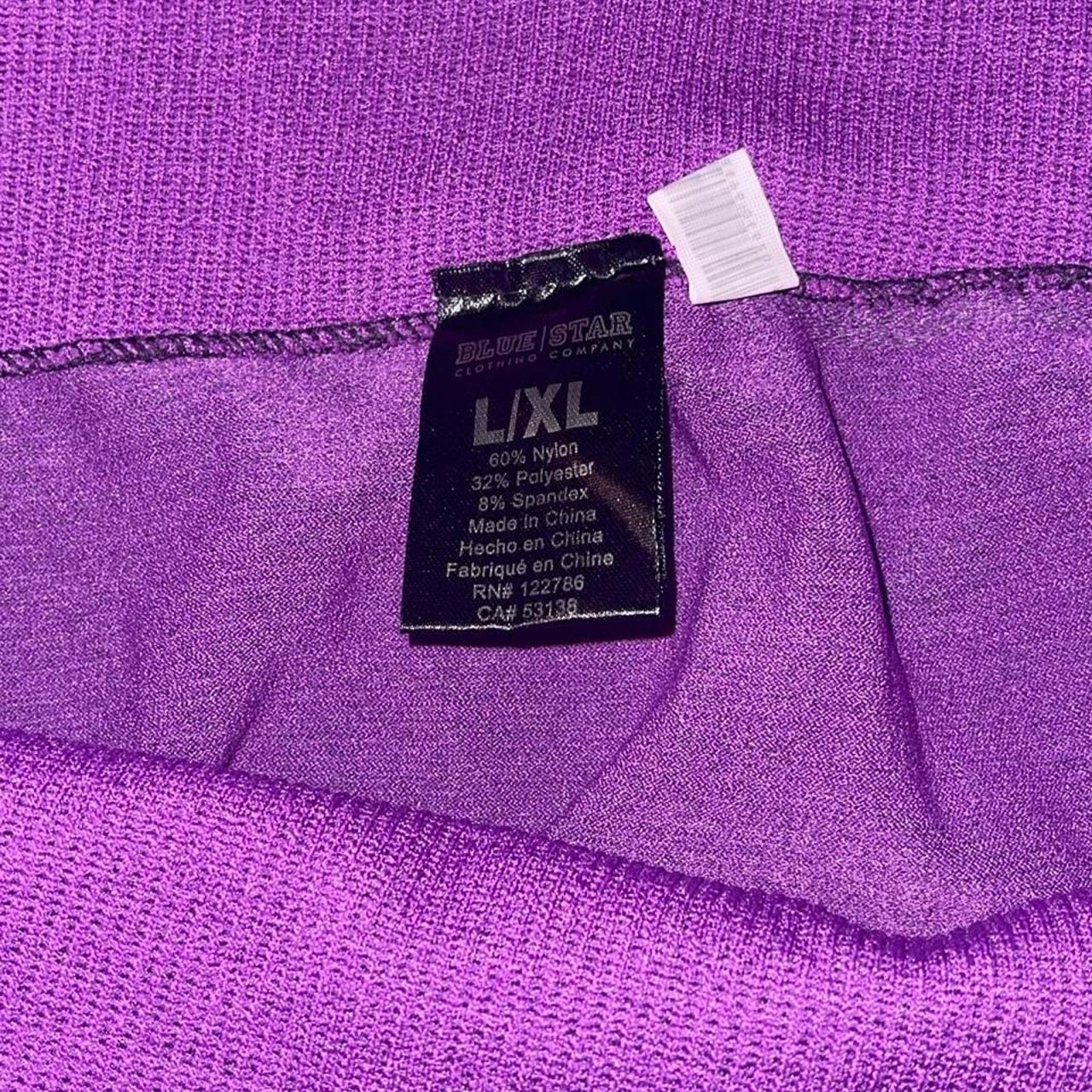 Blue Star Bright Purple Charcoal Leggings Sports Bra Set – Size L/XL
