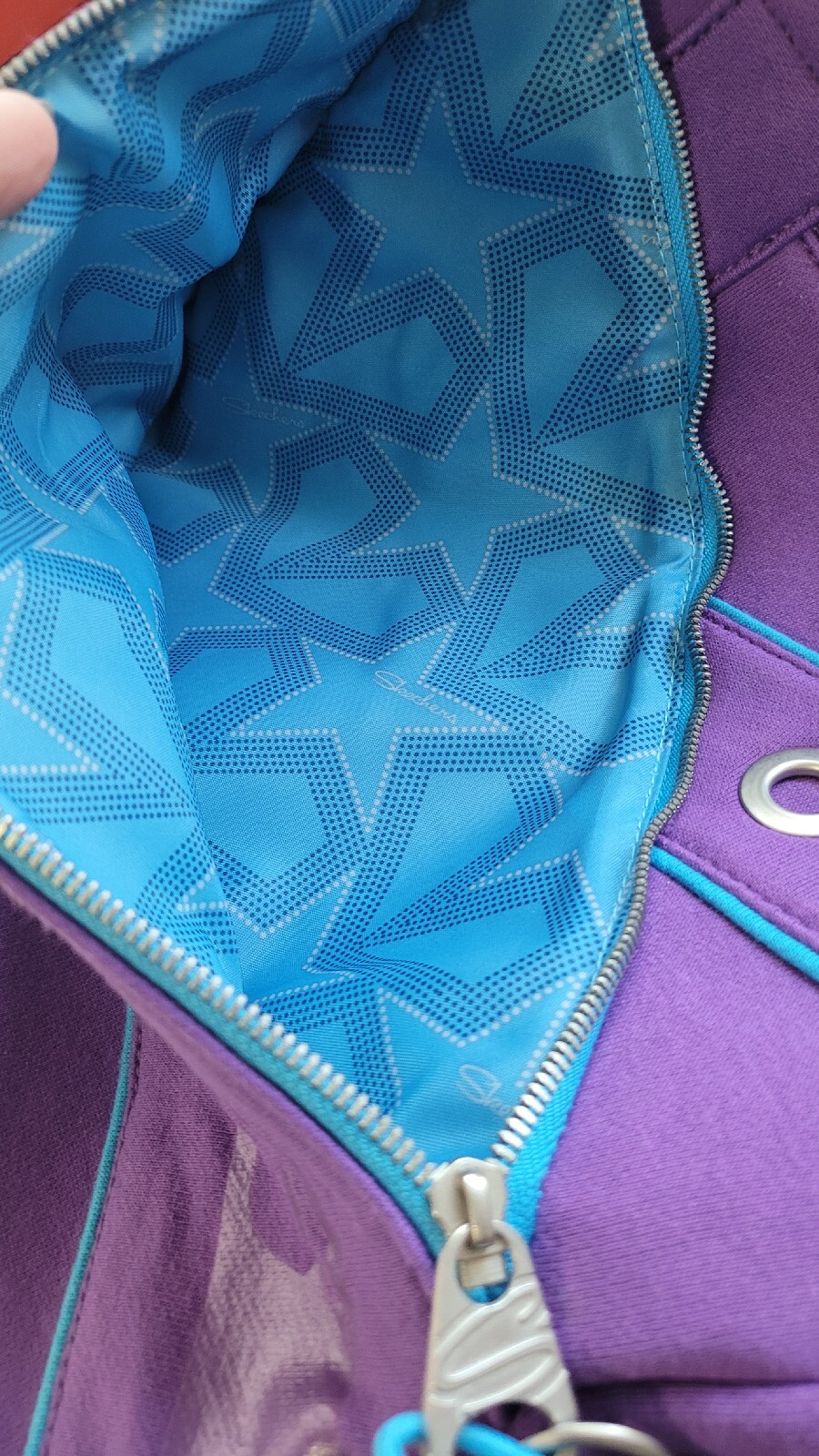 RARE YTK Skechers Purple & Blue Laptop Shoulder Hand Bag Stars Retro COOL!
