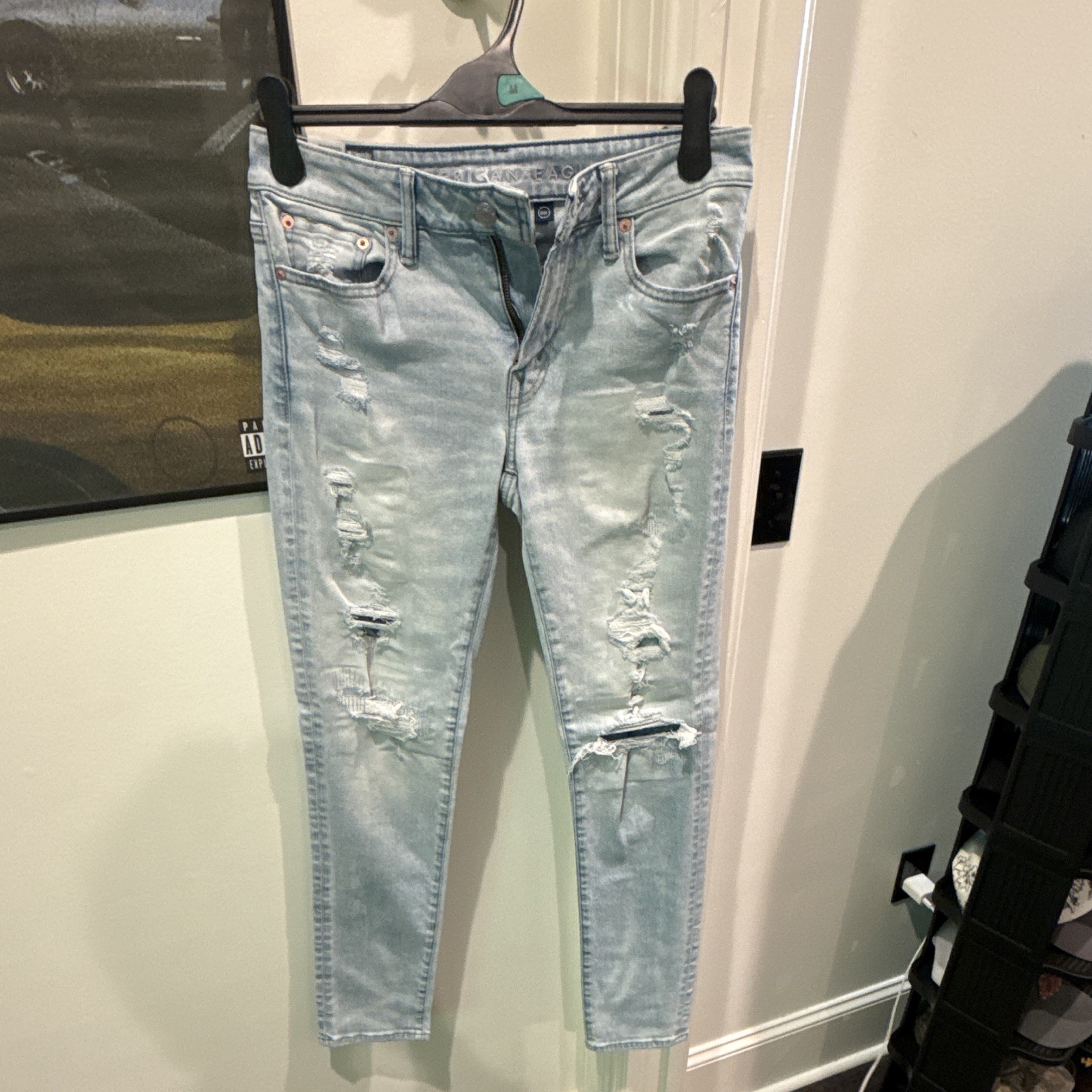American Eagle AirFlex+ Men’s Light Wash Skinny Slim Stretch Jeans
