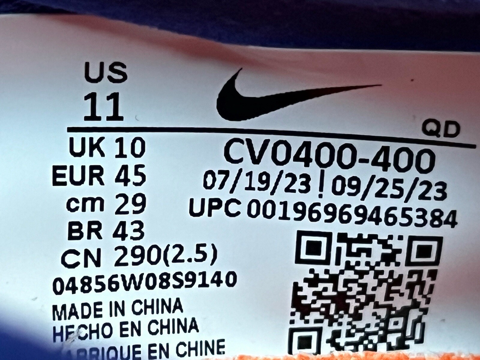 Nike ZoomX Dragonfly Track Spikes Racer Blue White Men’s 11 CV0400-400 NEW
