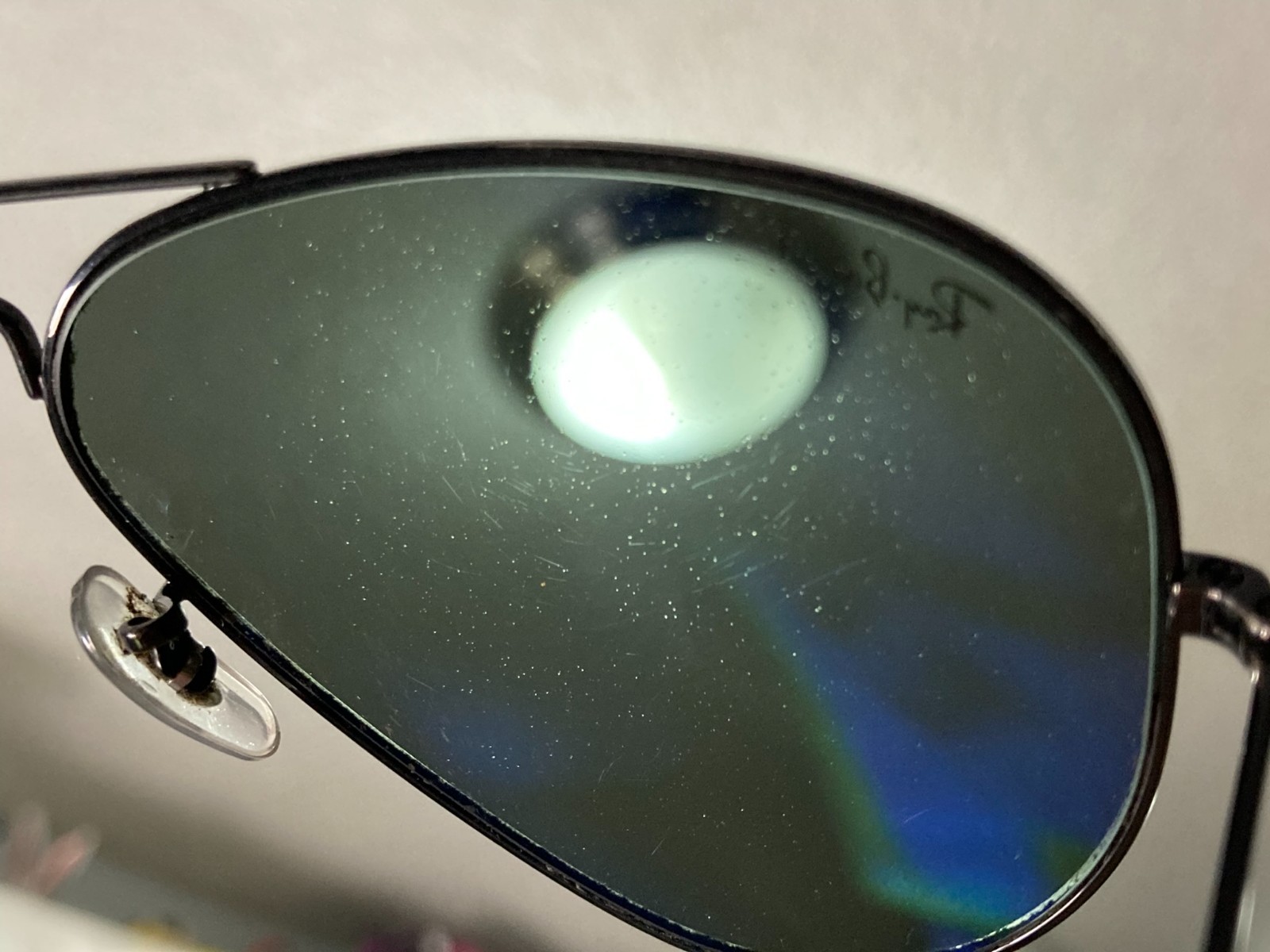 Ray Ban Sunglasses Black Aviators 59-15-125mm Gray Vintage Lenses SEE*