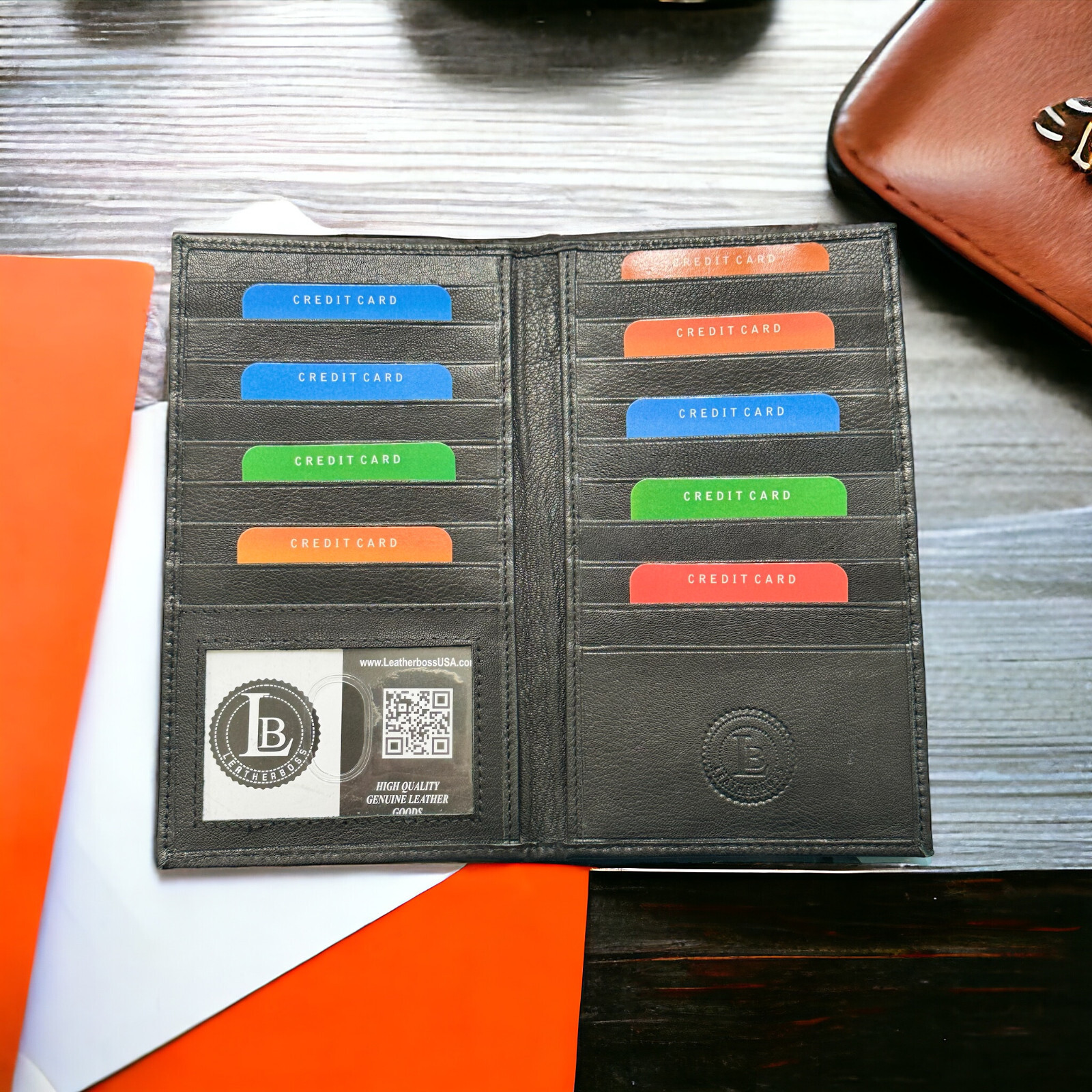 Genuine Leather Minimalist Bifold Wallets For Men RFID Blocking Slim Mens Wallet