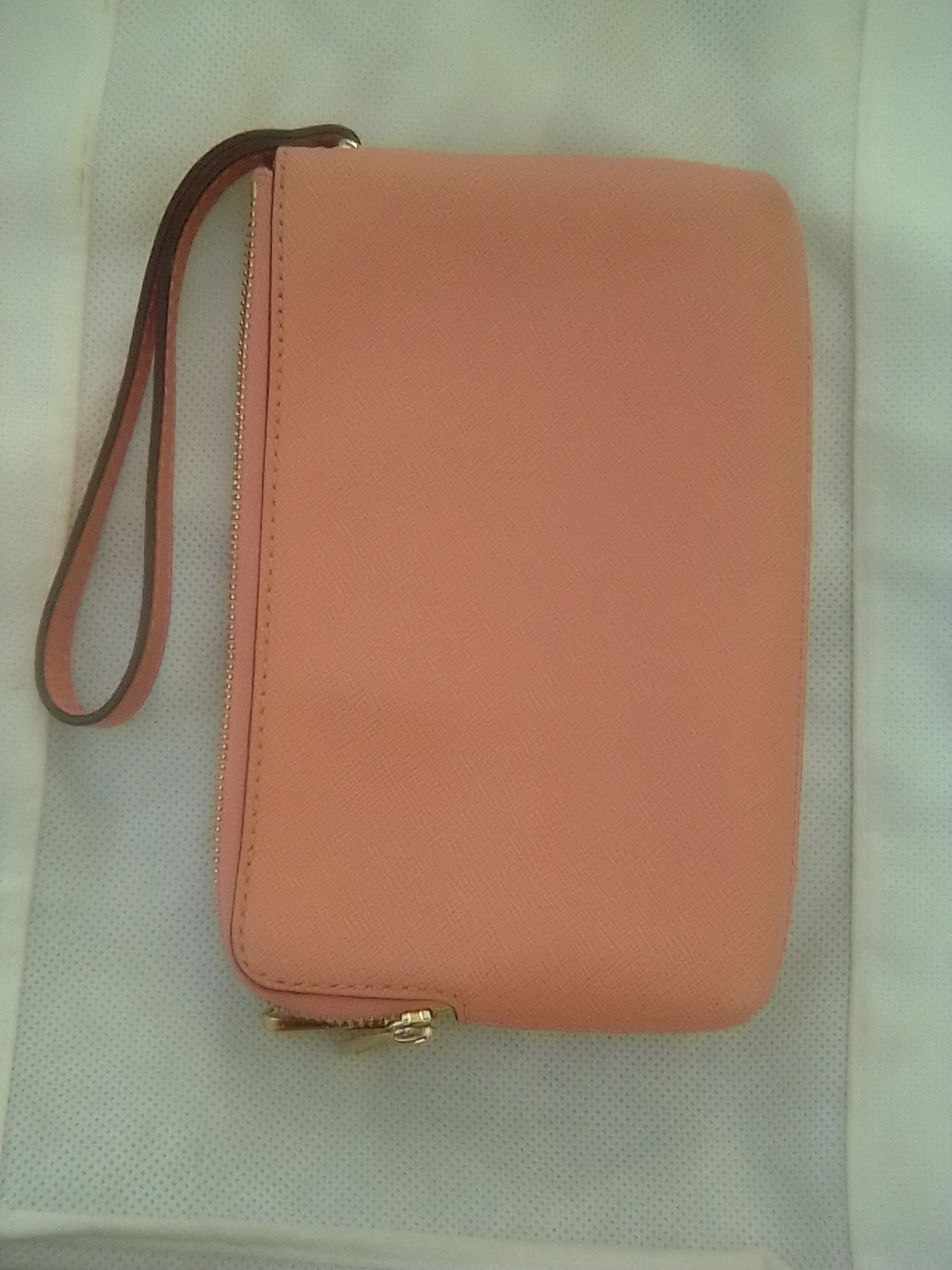 Michael Kors jet Set Leather DoubleTop Zip Coated Canvas Floral Wristlet Wallet